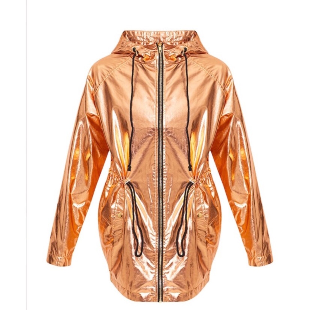 Jenny Gold Metallic Rain Mac